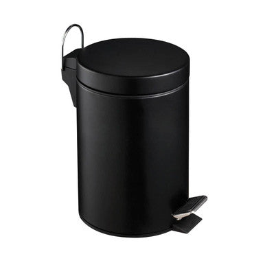 Orsina Parker 3 Litre Pedal Bin – Matte Black Bathroom Wastebin
