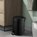 Orsina Parker 3 Litre Pedal Bin – Matte Black Bathroom Wastebin