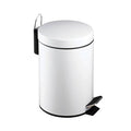 Orsina Parker 3 Litre Pedal Bin – Compact White Bathroom Wastebin