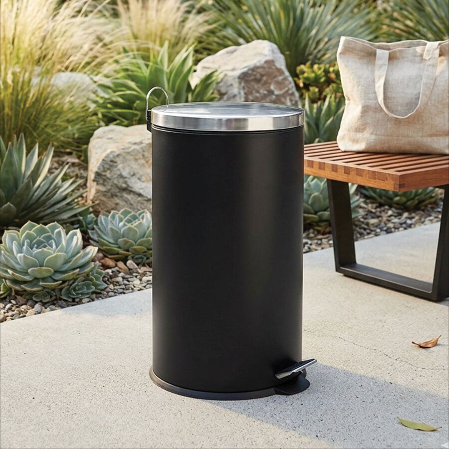 Orsina Miller 30 Litre Pedal Bin – Matte Black Kitchen Waste Bin
