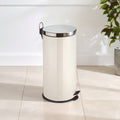 Orsina Miller 30 Litre Pedal Bin – Cream Kitchen Waste Bin with Lid