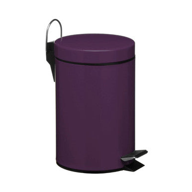 Orsina Parker Purple 3 Litre Pedal Bin – Compact Bathroom Wastebin