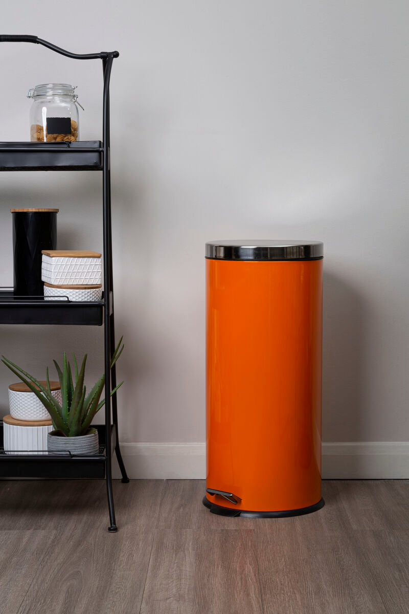 Orsina Miller Orange 30 Litre Pedal Bin – Modern Kitchen Waste Bin