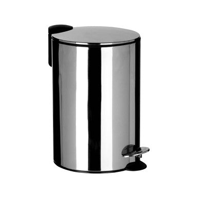 Orsina Arden 12L Stainless Steel Pedal Bin | Soft Close Silver Bin