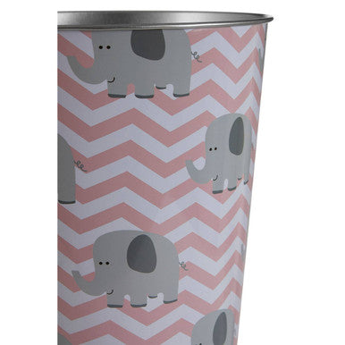 Orsina Ellie Elephant Waste Bin – Pink & Grey Nursery Trash Can