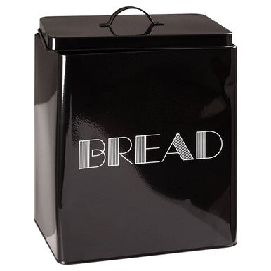Orsina Easton 5-Piece Black Kitchen Storage Set with Bread Bin