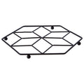 Orsina Vertex Contour Matte Black Trivet – Heat Resistant Kitchen Protector