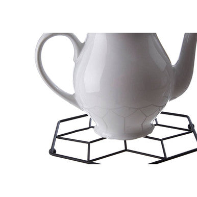 Orsina Vertex Contour Matte Black Trivet – Heat Resistant Kitchen Protector