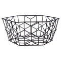 Orsina Vertex Contour Fruit Basket – Black Geometric Wire Storage