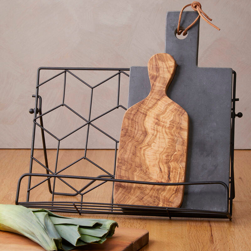 Orsina Vertex Contour Cookbook Stand – Matte Black Adjustable Recipe Holder