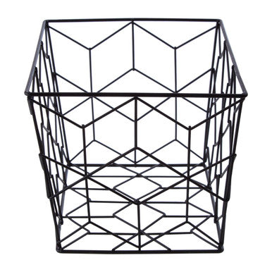 Orsina Vertex Contour Wire Storage Basket – Modern Black Kitchen Organizer