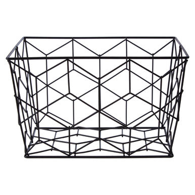 Orsina Vertex Contour Wire Storage Basket – Modern Black Kitchen Organizer