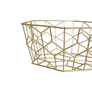 Orsina Vertex Contour Matte Gold Fruit Basket – Wire Kitchen Bowl