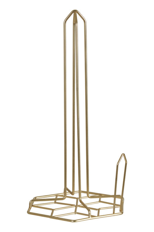 Orsina Vertex Gold Kitchen Roll Holder – Matte Iron Paper Towel Stand