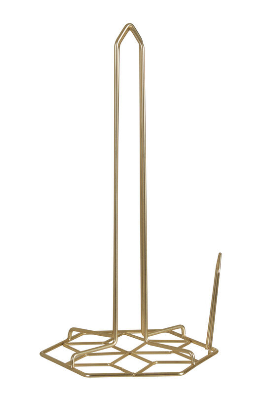 Orsina Vertex Gold Kitchen Roll Holder – Matte Iron Paper Towel Stand