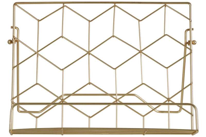 Orsina Vertex Contour Matte Gold Cookbook Stand | Adjustable Metal Holder