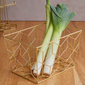 Orsina Vertex Contour Matte Gold Wire Storage Basket – Tapered Metal