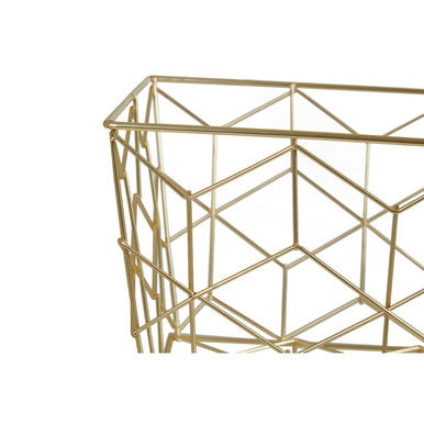 Orsina Vertex Contour Matte Gold Wire Storage Basket – Tapered Metal