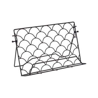 Orsina Vertex Deco Cookbook Stand – Matte Black Metal Tablet Holder