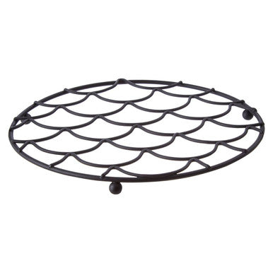 Orsina Vertex Deco Wire Trivet – Matte Black Metal Heat Protector