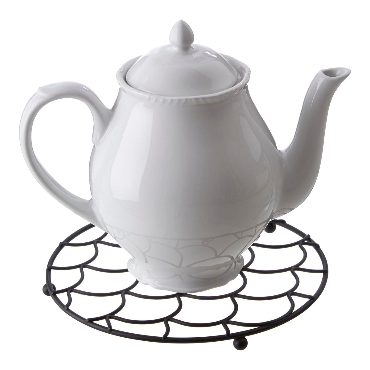 Orsina Vertex Deco Wire Trivet – Matte Black Metal Heat Protector