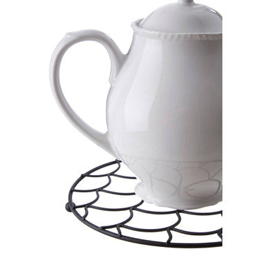 Orsina Vertex Deco Wire Trivet – Matte Black Metal Heat Protector
