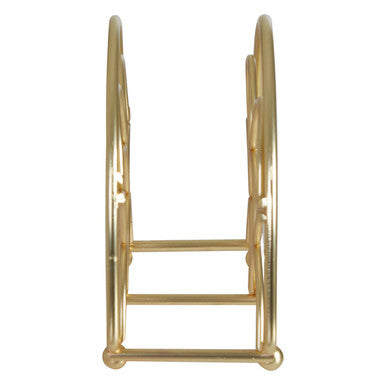 Orsina Vertex Deco Matte Gold Napkin Holder – Metal Semicircle Frame