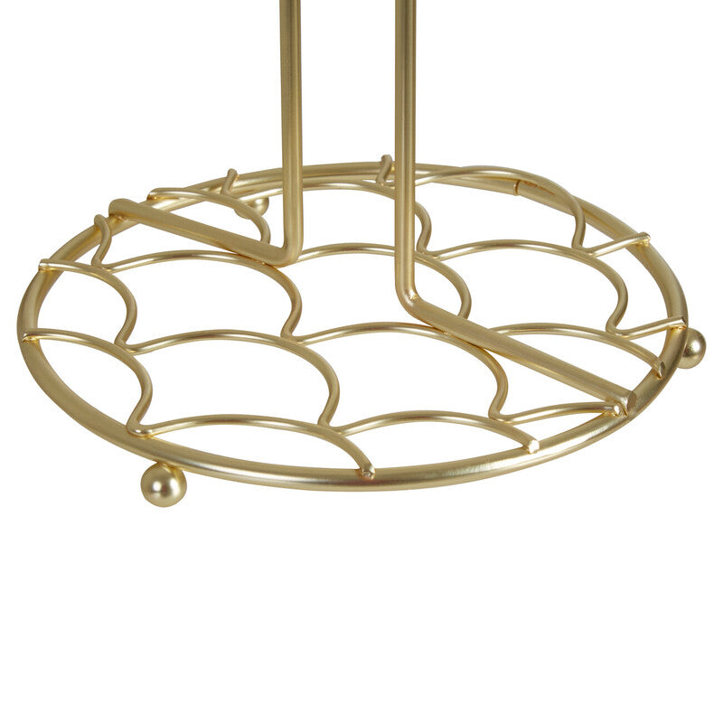 Orsina Vertex Deco Mug Tree – Matte Gold Metal Kitchen Organizer