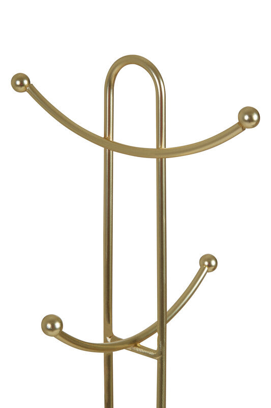 Orsina Vertex Deco Mug Tree – Matte Gold Metal Kitchen Organizer