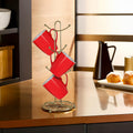 Orsina Vertex Deco Mug Tree – Matte Gold Metal Kitchen Organizer