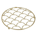 Orsina Vertex Deco Matte Gold Iron Trivet – Art Deco Pot Stand