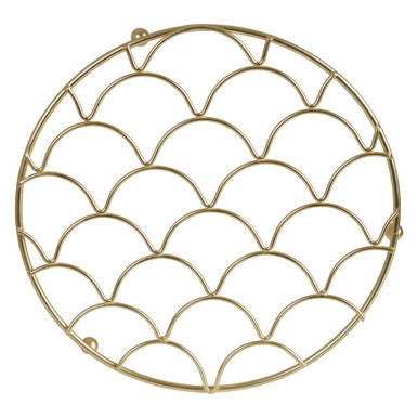 Orsina Vertex Deco Matte Gold Iron Trivet – Art Deco Pot Stand
