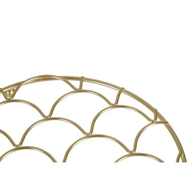 Orsina Vertex Deco Matte Gold Iron Trivet – Art Deco Pot Stand