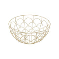 Orsina Vertex Deco Matte Gold Fruit Basket – Art Deco Iron Wire Bowl