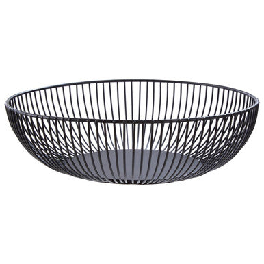 Orsina Emery Matte Black Iron Wire Fruit Bowl – Modern Kitchen Decor