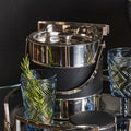Orsina Mixology Stainless Steel Ice Bucket with Tongs – Silver & Black