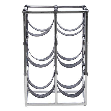 Orsina Mixology Six Bottle Wine Rack – Silver Stainless Steel Sling