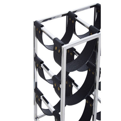Orsina Mixology Six Bottle Wine Rack – Silver Stainless Steel Sling