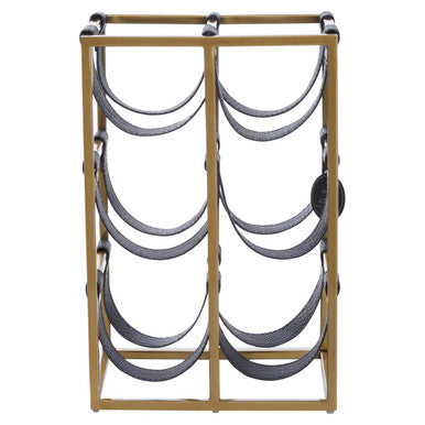 Orsina Mixology 6-Bottle Wine Rack – Gold Stainless Steel Sling