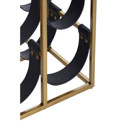 Orsina Mixology 6-Bottle Wine Rack – Gold Stainless Steel Sling