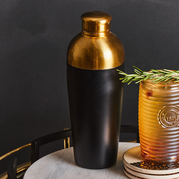Orsina Mixology Cocktail Shaker – Gold and Matte Black Barware