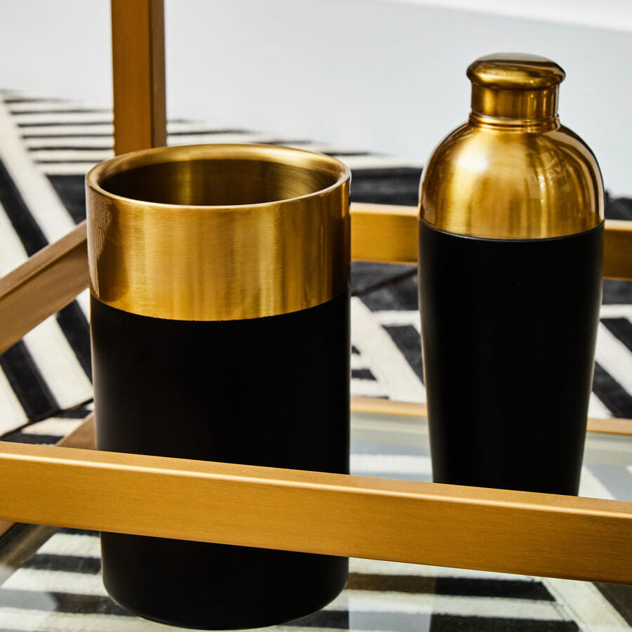 Orsina Mixology Cocktail Shaker – Gold and Matte Black Barware