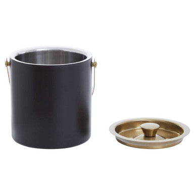Orsina Mixology Ice Bucket – Matte Black & Gold Stainless Steel