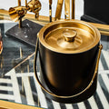 Orsina Mixology Ice Bucket – Matte Black & Gold Stainless Steel