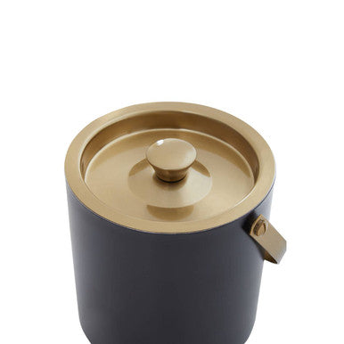 Orsina Mixology Ice Bucket – Matte Black & Gold Stainless Steel