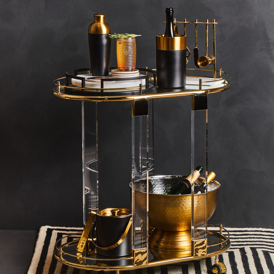 Orsina Mixology Wine and Champagne Cooler – Matte Black & Gold