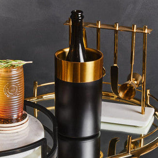Orsina Mixology Wine and Champagne Cooler – Matte Black & Gold