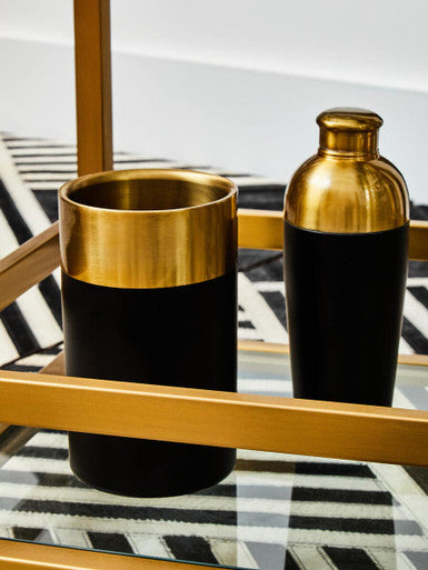 Orsina Mixology Wine and Champagne Cooler – Matte Black & Gold