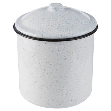 Orsina Hygge Large Food Canister – White Enamel Kitchen Storage Jar
