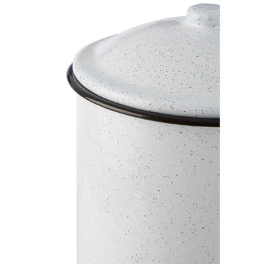Orsina Hygge Large Food Canister – White Enamel Kitchen Storage Jar